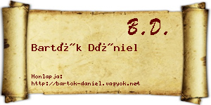 Bartók Dániel névjegykártya