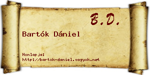 Bartók Dániel névjegykártya