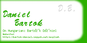 daniel bartok business card